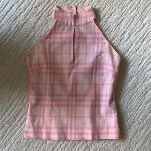 BURBERRY Pink Plaid Halter Top